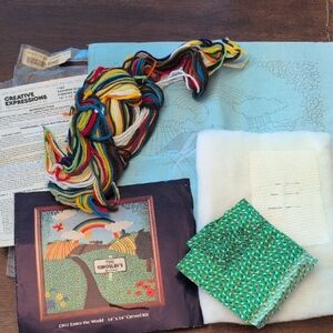Vintage Creative Expressions Rainbow Crewel Kit 1367 Enter The World New 1980